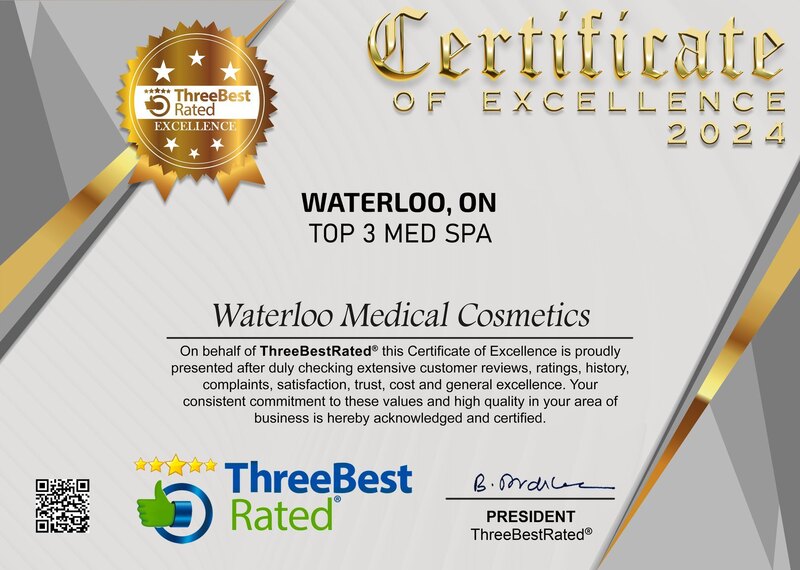 ThreeBestRated Certificate of Excellence 2024 — Waterloo Medical Cosmetics